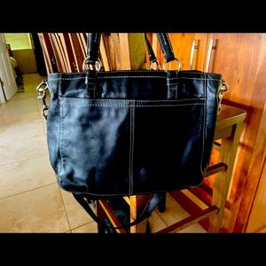 Coach Black Leather Shoulder Bag